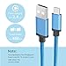 for Samsung Galaxy Note 9 Charger, Benicabe (2-Pack 6FT) USB Type C Fast Charging Cable Nylon Braided Cord for Galaxy S9/S9 Plus, S8/S8 Plus, Note 8 and More (Coral Blue)