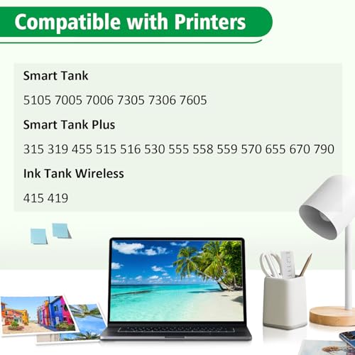 31 32XL Ink Compatible with HP 31 32 XL for Smart Tank 5105 5108 7305 7605 7005 7006 7008 7306 5106 for Smart Tank Plus 570 580 585 670 530 555 655 StampDoors (4 Pack, Black/Cyan/Magenta/Yellow)