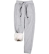 Jenkoon Womens Active Drawstring Fleece Sweatpants Sherpa Lined Athletic Workout Jogger Pants