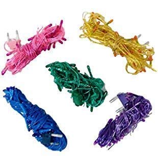 Fashion Crown Rice Lights Serial LED Fairy String Bulb Multi Color ladi Decoration Lighting for Diwali Christmas (15 Meters) - Pack of 5
