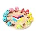 GEMEM Toddler Clock Toy Wooden Shape Sorting Teaching Time Number Puzzle Lacing Block Early Learning Educational Toys for Toddlers Boys Girls 3 4 5 Years Old