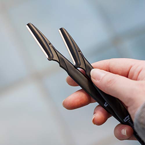Facial Hair Removal Razors and Tweezers Set (6-PACK) for Women and Men by Tweezer Guru - Eyebrow Grooming Kit with Dermaplaning Tool - Precision Peach Fuzz, Upper Lip and Facial Hair Shavers - Thumbnail 2