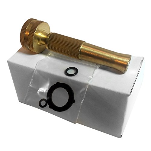 JetNozzleTM Best Adjustable Brass Hose Spray Nozzle Heavy Duty