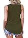 FARYSAYS Women's Amazon Fashion 2018 Summer Sleeveless V Neck Loose Tank Tops Green Large