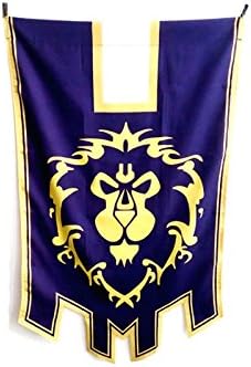 World of Warcraft Horde Alliance Badge Banner Flag Emblem Poster Blue Red by TopStepSales (Blue (Alliance))