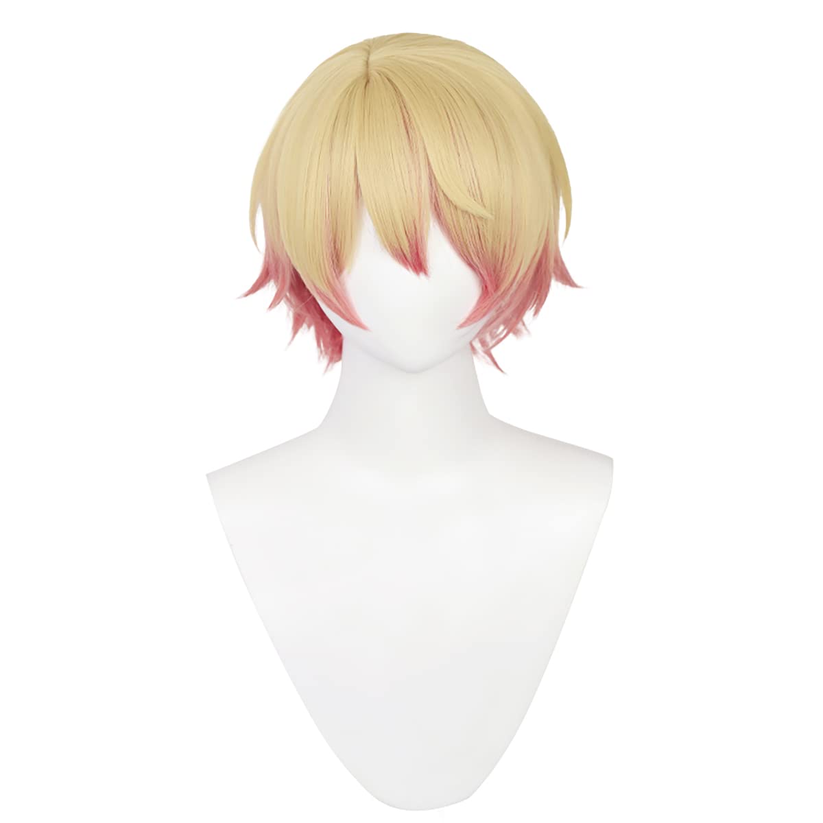 PWEINCY Blonde Orange Wig Women Halloween Party Straight Hair with Bangs