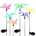 Solar Path Lights Yard Lights Led Lawn Lamp Solar Powered Outdoor Hummingbird Butterfly & Dragonfly Solar Garden Stake Light with Color Changing LED Light, 6 Pack Aunifun
