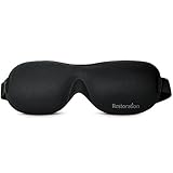 Restoration® #1 Rated Premium Contoured Sleep Mask - Including Moldex® Ear Plugs - The Perfect Lightweight & Comfortable Eye Mask for Sleep, Rest, & Travel