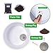 Indoor Round Modern Fiberglass Resin Planter Pot with Drainage Hole and Plug, 10 inch, Matte White, 96-G-1-L