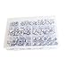 185Pcs Rivet Nut Flat Head Metric Threaded Rivnut Insert Standard Rivetnut Blind Nutsert Assortment Kit Set M3 M4 M5 M6 M8 M10 M12,304Stainless Steel