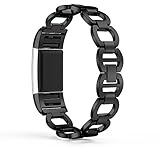 ANCOOL Compatilbe with Fitbit Charge 2 Bands Premium Stainless Steel Metal Replacement Watch Band for Charge 2 Smart Fitness Watch