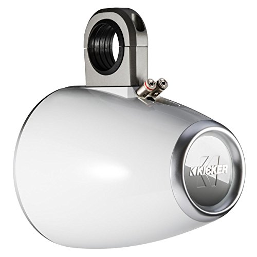 Kicker KMTESW 8" Marine Speaker Enclosures - Pair (White)