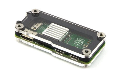 Zebra Zero Heatsink Case in Black Ice for Raspberry Pi Zero 1.3 and Wireless by C4Labs