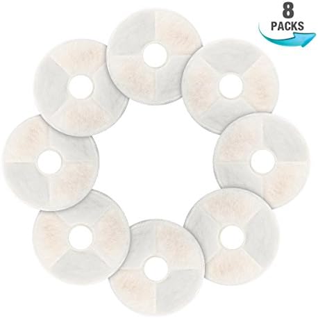 isYoung Filters for Catit, Pet Flower Fountain Filter, Carbon Replacement Water Filter for Catit 3L Fountain, Catit 3L Flower Fountain, Catit 3L Senses Water Fountain (8 Packs)