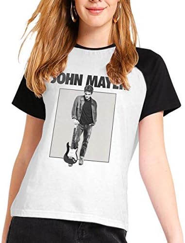 John Mayer Women Cotton Graphic Print T-Shirt Short Sleeve Tee Top