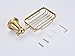 Rozinsanitary Gold Finish Soap Dish Holder Wall Mounted Soap Basket