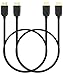 Fosmon 4K HDMI Cable 6 FT (2 Pack), Gold-Plated Ultra High Speed [10.2Gbps UHD 2160p@30Hz 3D HD 1080p] Supports Fire TV, Apple TV, Ethernet, Audio Return, Xbox PlayStation PS3 PS4 PC