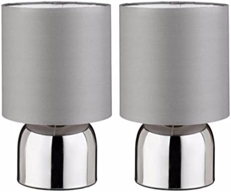 Graceful Flint Grey ColourMatch Pair of Touch Table Lamps