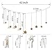 Retr Photo Display Wood Stars Garland Chains for Dorm Decor ,Hanging Picture Frame Collage with 30 Wood Clips, Wall Art Decoration for Home Office Nursery Room Dorm Living Room Bedroom (Gold)