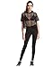 MakeMeChic Women's Fishnet Hooded See Through Sheer Pure Mesh Crop Top Black S