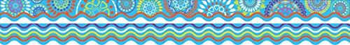 Barker Creek Double-Sided Scalloped Border, Moroccan, for Bulletin Boards, Reception Areas, Halls, Break Rooms, Office, School, Home Learning Decor, 2.25” x 39’ (975)