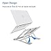Adjustable Laptop Stand,Ventilated Portable Ergonomic Notebook Riser for Desk,Aluminum Foldable Stand Compatible with More Laptops 10″ to 17″/MacBook/Dell/HP/Acer/ASUS/Microsoft/Lenovo,Silver (Silver)thumb 4