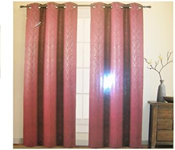 Wellesley Blackout Grommet Top Pannel Pair Burgundy Curtains 76 x 84 inches