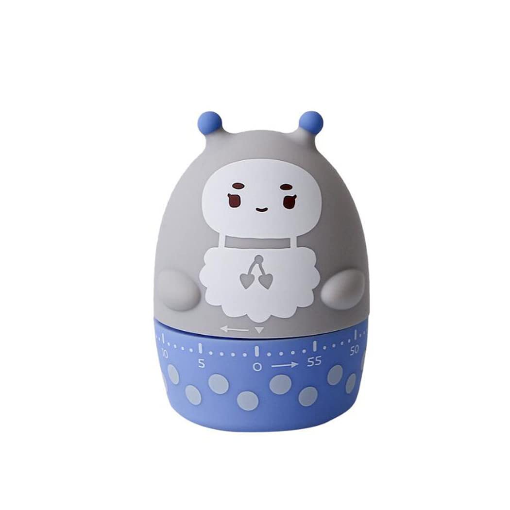 Hoshen Mechanical Timer, Cartoon Cute Time Manager, Student Learning Self-Discipline Reminder, Kitchen Timer - Grey