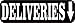 StickerTalk Deliveries Down Here Vinyl Sticker, 10 inches by 3 inches primary