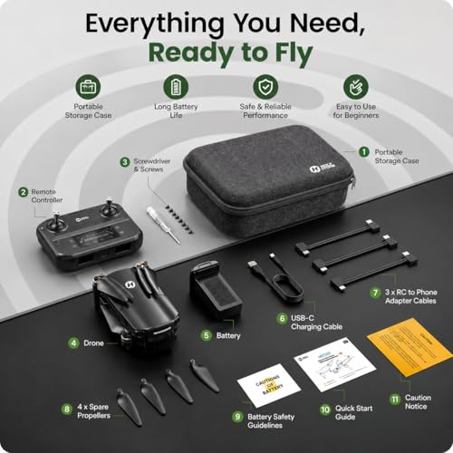 Holy Stone HS360S GPS Drone with 4K Camera for Adults, Under 250g Lightweight RC Quadcopter, 10000Ft FPV Transmission, GPS Return, Follow Me, Time-Lapse, QuickShot