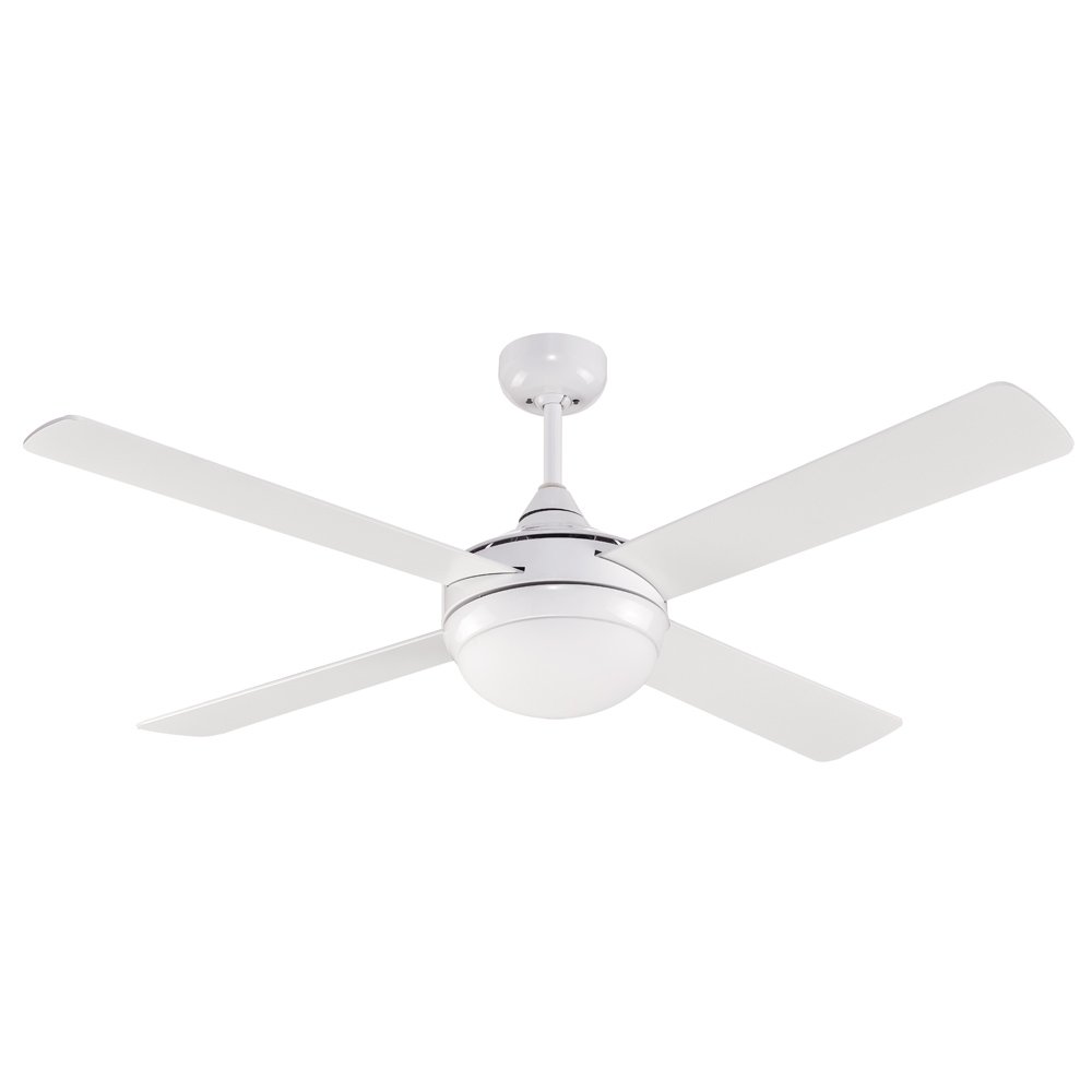 Ceiling Fan with Light Tide Modern 132 x 132 x 43 cm White