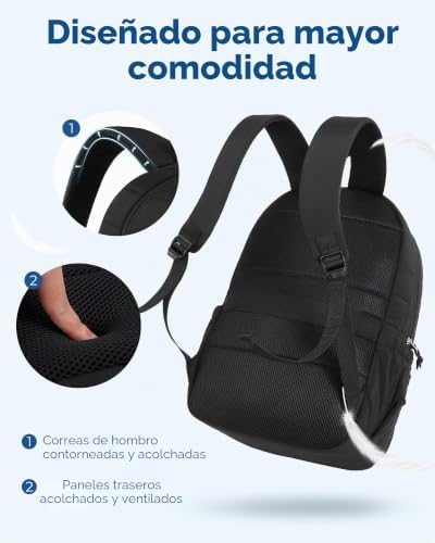 Mochila para portátil para mujer, mochila acolchada diaria, bolsa impermeable para portátil de 15,6 pulgadas, viaje universitario, beige