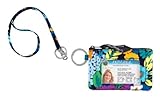 Vera Bradley Zip Id Case and Lanyard in Midnight Blues