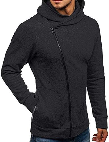 Kimdera Men‘s Winter Coat Long Sleeve Casual Zip Slim Sweatshirt Hoodies Tracksuits Jacket Blouse Tops Outwear