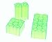 Premium Big Briks Clear Light Green Baseplate Tower Construction Set - 96 Pack Bundle - Compatible with All Major Large Size Brands – Large Pegs Only