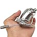 Device Cage Lock Ĉöċk Toy Briefs Silve Lock Ring Male Hypoallergenic Cǒck Cage Stainless Steel Anti-Off Chástí-ty Device with Silicone Catheter Anti-Off Lock Ring (Size : 50mm)thumb 4