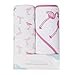 Softan Baby Hooded Towel and Washcloths Set, Ultra-Soft Towel, Great Gift for Infants and Newborn, 4 Pack, Flamingos