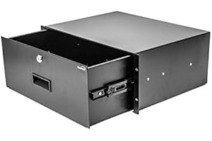 NavePoint Server Cabinet Case 19 Inch Rack Mount DJ Locking Lockable Deep Drawer with Key 4U