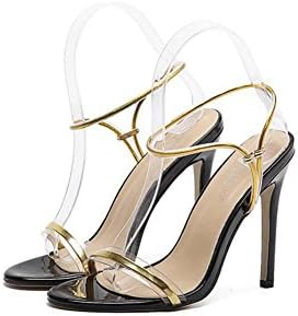 Onfly Pumps High Heels Scarpin Sandals Lady Simple Fasion Leather Open Toe Ankel Strap Word Buckel Stiletto Dress Shoes Eu Size 34-40