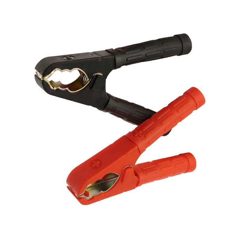 KafTon 100A Pair of Red Black Insulated Electrical Crocodile Alligator Jump Lead Clips Crocodile Alligator Booster Clamps (1 Pair - 1 Black + 1 Red)