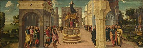 The High Quality Polyster Canvas Of Oil Painting 'Liberale Da Verona Dido's Suicide ' ,size: 18 X 53 Inch / 46 X 135 Cm ,this High Resolution Art Decorative Prints On Canvas Is Fit For Game Room Decoration And Home Decor And Gifts