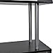 HOMCOM Modern S-Shaped 5 Tier Room Dividing Bookcase Wooden Storage Display Stand Shelf - Black