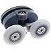 2Pcs Twin Top Butterfly Shower Door Rollers Wheels Runners Kit Zinc Alloy