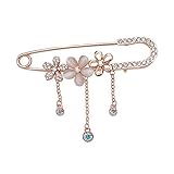 Maikun Triple Flowers Pendant Sweater Safety Pin Brooch