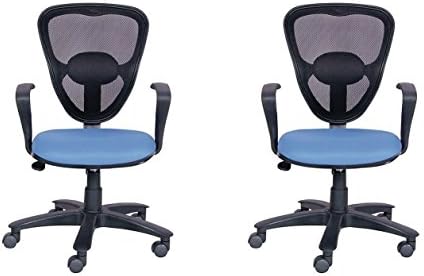 Adiko ADPNDB 105 Mesh Back Chair, Set of 2 (Blue)