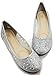 Walstar Women Casual Rhinestone Glitter Mesh Slip On Ballet Flat Lightweigh