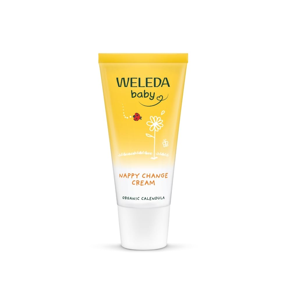 Weleda Nappy Cream with Calendula, Barrier Cream for Baby, Lanolin, Dermatologically Tested, Gentle Protection, 100% Certified Natural, 30 ml