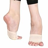 Girls Nude Lyrical Jazz Bare Foot Thong Paw Shoes Fitness