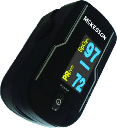 McKesson Finger Pulse Oximeter Battery Operated Without Alarm