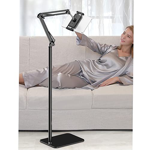 pemsem Tablet Floor Stand Holder Adjustable, Swivel Boom Arm Overhead